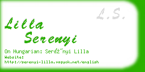 lilla serenyi business card